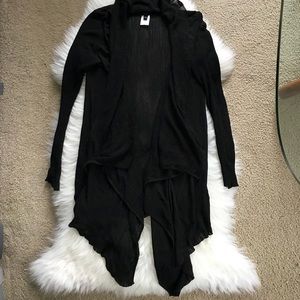 Talbots black shawl sweater